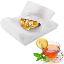 Esranın Dünyası Aputue Çay Filtre Poşetleri, 100 Adet Kullan At Çay Poşeti, Güvenli ve Doğal Malzeme, Yaprak Çay, Baharat ve Bitkiler Için Bağcıklı Boş Çay Poşetleri, 8X10CM Boyutunda