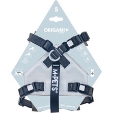 Esranın Dünyası M-Pets Origami Reflektörlü Sırt Tasması Mavi (S)
