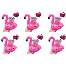 Esranın Dünyası Netavantaj Flamingo Şişme Havuz Deniz Bardak Tutucu Float Bar 6 Adet