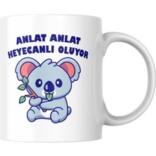 Esranın Dünyası Anlat Anlat Baskılı Sevimli Kupa Bardak Komik Yazılı Hediyelik Çay Kahve Kupası Coffee Mug