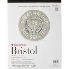 Esranın Dünyası Strathmore (580-62 500 Serisi Bristol, 2 Katmanlı Parşömen Yüzeyi, 27,9 x 35,6 Cm, Beyaz, 15 Yaprak
