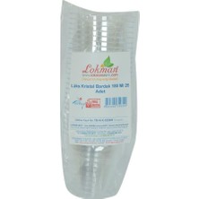 Esranın Dünyası Lokmanavm Lüks Kristal Bardak Sert Plastik Çay Kahve Su Otomat Bardağı 180 ml 25 Li 1 Paket