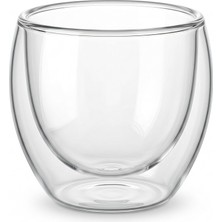 Esranın Dünyası Borosilikat Cam Bardak, 250 ml Geniş Kapasite, Isıya Dayanıklı Yapı, Çift Cidarlı Yalıtım, Ev Ofis Restoran Için Kullanıma Uygun Borosilikat Cam Çay Kahve Espresso Latte Sunum Bardağı