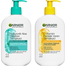 Esranın Dünyası Garnier Hyaluronik Aloe Nemlendiren ve Yatıştıran Temizleyici 250 ml & Garnier C Vitamini Parlaklık Veren Temizleyici 250 ml Cilt Bakım Seti