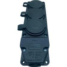 MiraLive 1 Adet Orel 3 Lü Kauçuk Grup Priz Monofaze 1X16A 220 V