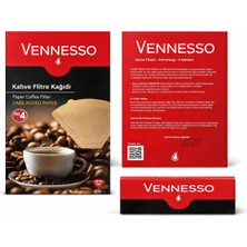 Esranın Dünyası Vennesso No:4 Filtre Kahve Kağıdı, 80 Adet, Ağartılmamış Kahve Filtresi