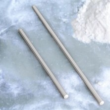 Esranın Dünyası Alüminyum Metal Oklava 2'li Set 99-49 cm Börek Hamur Yufka Açma Silindir Yuvarlak Uzun Kısa Mutfak