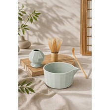Esranın Dünyası 4lü Matcha Set Kase Kaşık Whisk Tutucu Bambu Whisk Çırpıcı ve Bambu Kaşık MT248