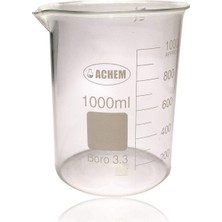 Esranın Dünyası Achem 1000ML Cam Beher Kısa Form
