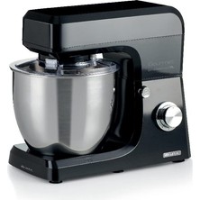 Esranın Dünyası Ariete Gourmet Professional Mutfak Şefi Siyah 1598/02-7 Litre Geniş Hazne, Gurme Profesyonel Stand Mikser, Planet Yoğurma Makinesi, 1200 Watt, 6 Hız, Darbe Fonksiyonu, Sıçrama Önleyici Kapak