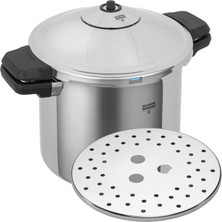 Esranın Dünyası Kuhn Rıkon Düdüklü Tencere/düdüklü Tencere Duromatic Inox Yan Sap Modeli, Indüksiyon, Paslanmaz Çelik, Gümüş, 8 Litre/24 cm