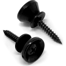 Esranın Dünyası RJSTR02 Gitar Askı Pimi Siyah Guitar Strap Button 2'li Set Askı Demiri