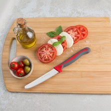 Esranın Dünyası Aryıldız Plurex Tırtıklı Domates Bıçak Antrasit 11,5 cm