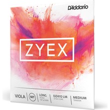 Esranın Dünyası D'addario DZ410-LM Zyex Viola Saitensatz Synthetische Faser Long Medium