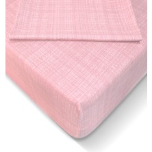 Esranın Dünyası Alla Turca Ranforce 120X200 cm Lastikli Çarşaf Seti - Toz Pembe AT7605