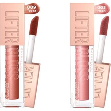 Esranın Dünyası Maybelline New York Lifter Gloss Nemlendirici Dudak Parlatıcı Seti - 003 Moon + 009 Topaz