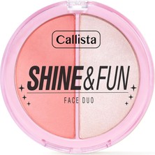 Esranın Dünyası Callista Shine & Fun Face Duo 110 Party Gang Allık & Aydınlatıcı Paleti