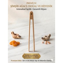 Esranın Dünyası Premium Şimşir Ağacı Maşa, Doğal ve Hijyenik, Geleneksel Işçilik, Bakterileri Emmez