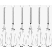 Esranın Dünyası Promosyonca 6 Adet Mini Metal Çırpıcı, 12.7 cm