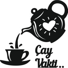 Mutfak Duvar Süsü Çay Vakti Yazılı Demlik