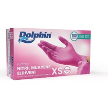 Esranın Dünyası Dolphin Pembe Nitril Eldiven Pudrasız (Xs) 100'LÜ Paket