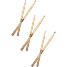 Esranın Dünyası Midex MAPLE-100-5A-3X Ahşap Akça Ağaç Bateri Baget Davul Bageti 5A Drumsticks (3 Çift)