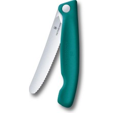Esranın Dünyası Victorinox Swiss Classic 11CM Tırtıklı Piknik Bıçağı, Yeşil