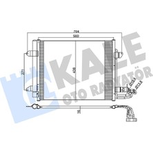 Esranın Dünyası Kale Klima Radyatörü Kondenser Kurutuculu Al/al Volkswagen Caddy Iıı 1.9 Tdi 03-08 Kal 342485