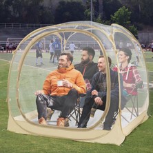Esranın Dünyası Eighteentek Pod Tüm Hava Spor Çadırı Mühürlü Zemin Anında Çadır Barınağı Açık Hava Kabarcık Yağmur Çadırı Kamp Güneş Barınağı Pop Up Şeffaf, Patent Bekleyen Korumalı Tasarım