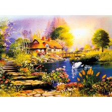 Esranın Dünyası Nova Puzzle 41067-1000 Parça Kuğulu Bahçe