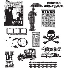 Esranın Dünyası Tim Holtz Cling Stamps 7"x8.5"-Mini Muse -Cms-Lg-63
