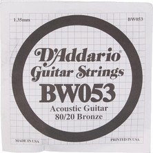 Esranın Dünyası Daddario BW053 Akustik Tek Tel, 80/20 Bronze Wound, 053, (Mi) Pak