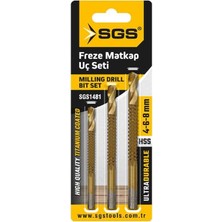 Esranın Dünyası Freze Matkap Uç Seti, 4-6-8 Mm, 3 Parça