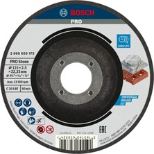 Esranın Dünyası Bosch - 115 * 2, 5 mm Standard Seri Bombeli Taş Kesme Diski (Taş)