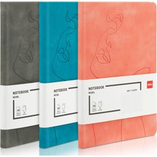 Esranın Dünyası Deli Deri Kaplı A5 96 Yp 80G Defter Çizgili Yeşil