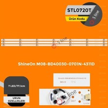 Uravas Store 40 Inç Arçelik Uyumlu 77,1 cm Tv LED Bar Seti