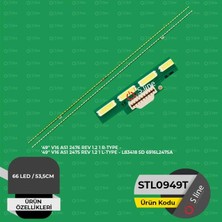 Uravas Store 49 Inç Lg Uyumlu 53,5 cm Tv LED Bar