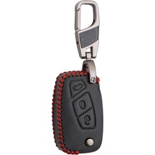 Esranın Dünyası Alisveristime Deri Anahtar Kılıfı (Fiat Punto, Doblo, Fiorino, Bravo, Ducato, Panda, Stilo ile Uyumlu)