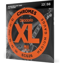 Esranın Dünyası Daddario ECG26 Elektro Gitar Teli, Chromes, 13-56, Medium Gauge,