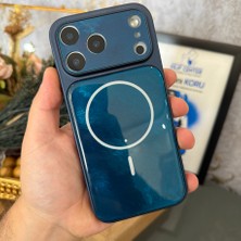 17 Pro Max Parlak Mermer Görünümlü Kamera Korumalı Kılıf