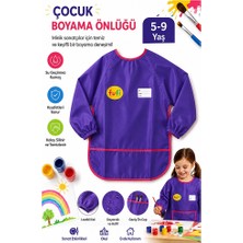 ArtMaster Mor Faliyet Önlüğü Xl 1 Adet Çocuk Kollu Etkinlik Boyama Önlüğü 5-9 Yaş Yaka Etiketli Adı Soyadı Sınıfı Kreş Ana
