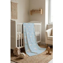 Tavşan Desenli Soft Touch Termal Bebek Battaniyesi CBT0005