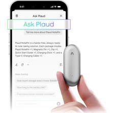 Esranın Dünyası Aı Ses Kayıt Cihazı, Plaud Notepin Ses Kayıt Cihazı, Uygulama Kontrolü, Aı Not Alıcısı, Aı Transcribe & Özetle, 112 Dil Desteği, 64 GB Bellek, Dersler Için Ses Kaydedici, Toplantılar, Ay Gümüşü
