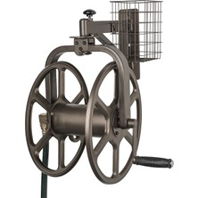 Esranın Dünyası Liberty Garden 712 Tek Kollu Navigatör Çok Yönlü Bahçe Hortumu Makarası, 125 Metre Tutar, 5/8-Inç, Bronz