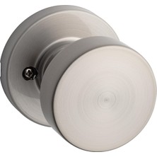Esranın Dünyası Kwikset 97880-936 Pismo Kapı Topuzu, Yuvarlak, Saten Nikel