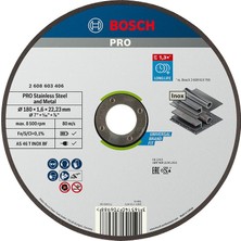Esranın Dünyası Bosch 2608603406 Inox Rapido Düz Kesme Diski