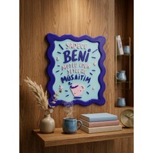 Home Bii’atölye Modern ve Mizahi Çerçeveli Duvar Tablosu | Yapışkanlı 3D Baskı Ev ve Ofis Aksesuarı 17X18 cm Ev Aksesuarı