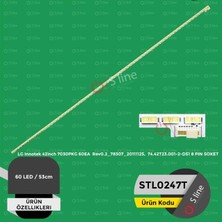 Uravas Store 42 Inç Lg Uyumlu 53 cm Tv LED Bar