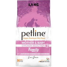 Family Mother & Babycat Kuru Kedi Maması, Tavuklu, Anne ve Yavru Kediler Için, Düşük Tahıllı,