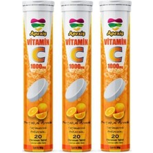 Vitamin C 1000 Mg 20 Efervesan Tablet 3'lü Paket